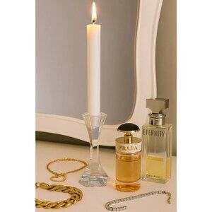 Villeroy & Boch Square Crystal Taper Candlestick Holder 90's Single